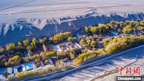 2022年11月，航拍深秋季節(jié)的莫高窟?！　⊥醣筱y 攝