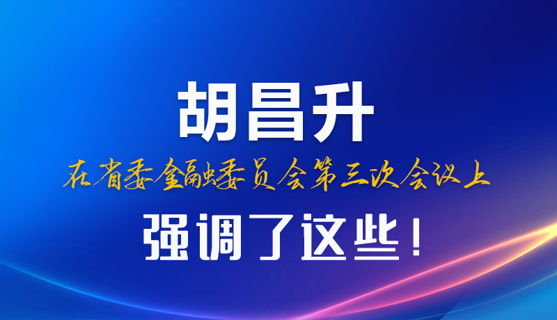 圖解|胡昌升在省委金融委員會(huì)第三次會(huì)議上強(qiáng)調(diào)了這些！