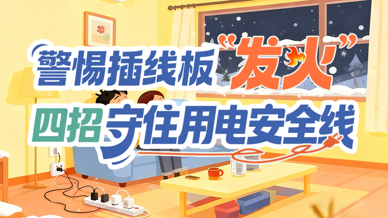 長圖|警惕插線板“發(fā)火”！四招守住用電安全線